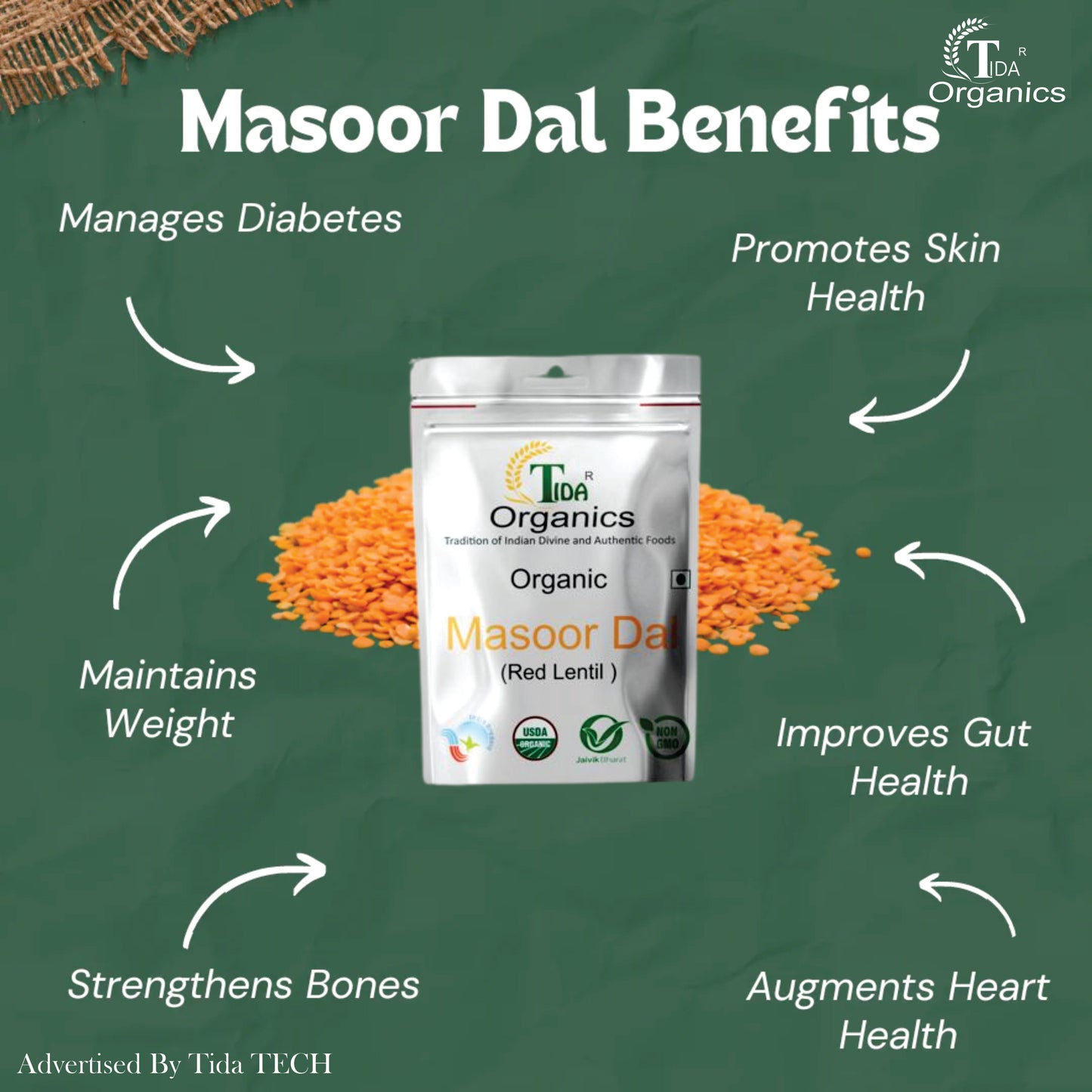 Tida Masoor Dal / Red Lentil/ Unpolished