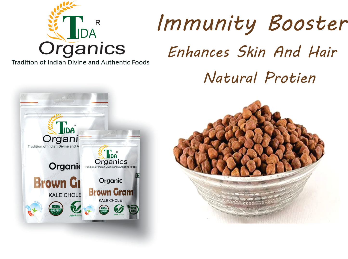 Tida Brown Gram/Kale Cholle/ Unpolished