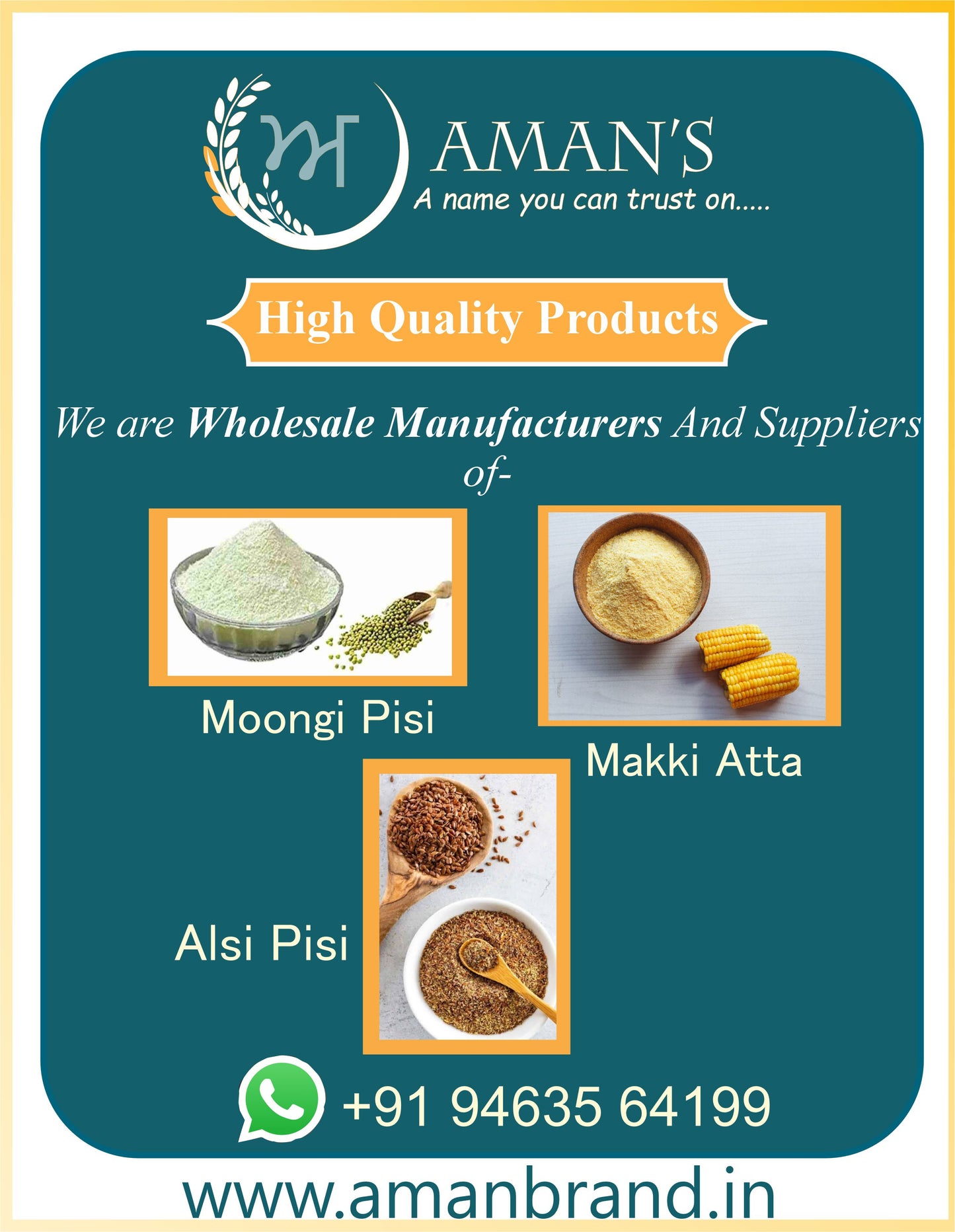 Aman Moongi Pisi/Green Moong Flour