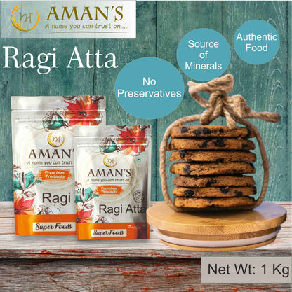 Aman Ragi Flour/ Ragi Atta/ Muddal Atta/ Finger Millet Flour